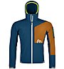 Ortovox Berrino Hooded - giacca softshell - uomo, Blue/Orange/Yellow