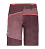 Ortovox Casale Shorts W - pantaloni corti arrampicata - donna, Dark Red