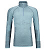 Ortovox Competition Zip Neck W - maglietta tecnica maniche lunghe - donna, Light Blue