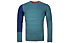 Ortovox Rock'n Wool M - Funktionsshirt Langarm - Herren, Green/Blue