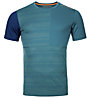 Ortovox Rock'n Wool M - maglietta tecnica - uomo, Green/Blue
