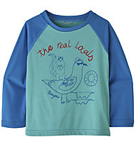Patagonia Baby Cap Cool Daily Crew - maglietta maniche lunghe - bambini , Blue/Light Blue