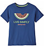 Patagonia Live Simply® Organic Cotton - T-shirt - bambino, Blue