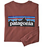 Patagonia P-6 Logo Responsibili-Tee® - Herren-Langarmshirt, Dark Red