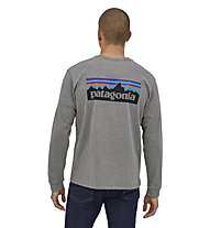 Patagonia P-6 Logo Responsibili-Tee® - maglia a maniche lunghe - uomo, Grey