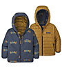 Patagonia Reversible Down Sweater Hoody - giacca in piuma - bambino, Dark Blue/Yellow