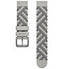 Polar Alcantara® Stone Armband 20 mm, Grey/Light Grey