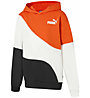 Puma J Power Cat - Kapuzenpullover - Jungs, Black/White/Orange