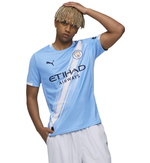 Camiseta de Fútbol Puma Manchester City Home 25/26 Rep Hombre Team Light Azul