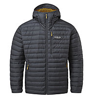 Rab Microlight Alpine - giacca in piuma - uomo, Dark Grey/Yellow