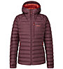 Rab Microlight Alpine - giacca in piuma con cappuccio - donna, Dark Red