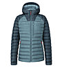 Rab Microlight Alpine - giacca in piuma con cappuccio - donna, Light Blue/Blue