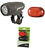 RMS Kit Fanali Apollo + Globe bici, Black/Red