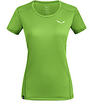 Salewa *Sporty B 4 Dry M S/S - T-shirt trekking - donna, Light Green/White