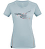 Salewa *Sporty Graphic Dry W S/S - Damen-Trekking-T-Shirt, Azure