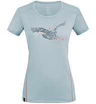 Salewa *Sporty Graphic Dry W S/S - T-shirt trekking - donna, Azure
