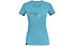 Salewa *Sporty Graphic Dry W S/S - T-shirt trekking - donna, Light Blue