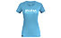 Salewa *Sporty Graphic Dry W S/S - T-shirt trekking - donna, Light Blue/White