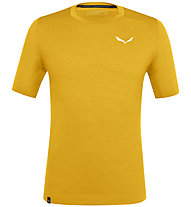 Salewa Agner Am - T-shirt arrampicata - uomo, Yellow/White
