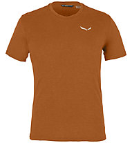 Salewa Alpine Hemp M Logo -  T-shirt arrampicata - uomo, Dark Orange/White