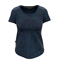 Salewa W Alpine Hemp Print S/S - T-shirt - Damen, Navy