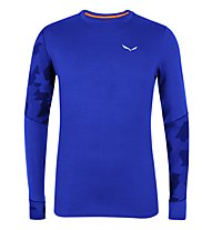 Salewa Cristallo Warm AMR - maglietta tecnica a maniche lunghe - uomo, Blue/Orange