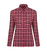 Salewa Fanes Flannel 5PL W L/S – Langarm Bluse – Damen , Red