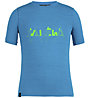 Salewa Graphic Dry K S/S - Kinder-T-Shirt, Blue