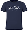 Salewa Graphic Dry K S/S - T-shirt - bambino, Dark Blue/White