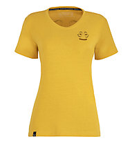 Salewa Lavaredo Hemp Print W- T-Shirt - Damen, Yellow/Brown