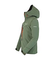 Salewa Comici - giacca softshell con cappuccio - uomo, Green/Orange