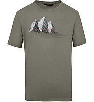 Salewa M Lines Graphic 1 S/S - T-shirt - Herren, Brown/Grey/Orange