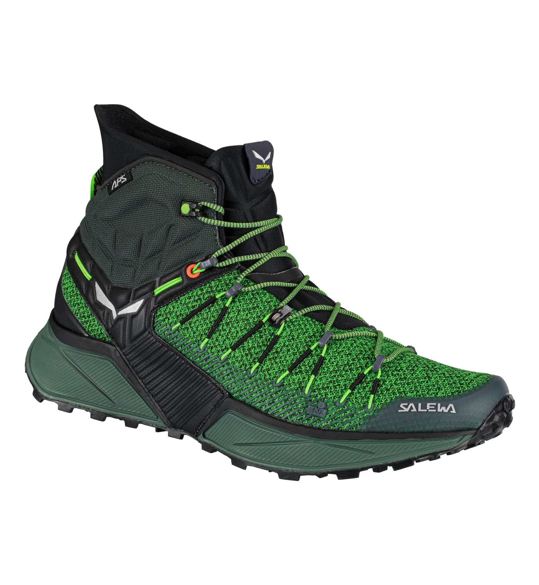 Salewa Men's Dropline Mid Cut Trail Running Hiking Shoes - Raw Green/Pale Frog