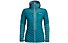 Salewa Ortles Light 2 Down Hooded - giacca in piuma - donna, Light Blue/Grey/Red