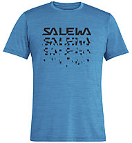 Salewa Puez Hybrid 2 Dry - T-shirt trekking - uomo, Azure/Black