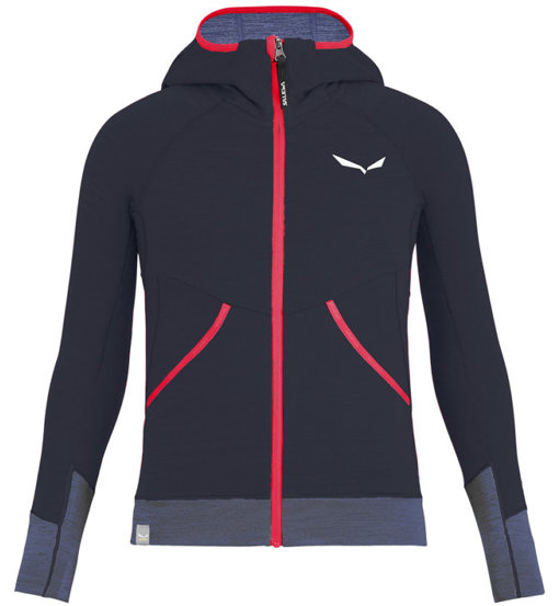 Salewa Puez Hybrid Pl G FZ Hdy - felpa in pile con cappuccio - bambino