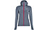Salewa Puez Hybrid - Fleecejacke mit Kapuze Trekking - Damen, Dark Grey/Red
