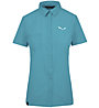Salewa Puez Minicheck2 Dry - Bluse Kurzarm - Damen, Light Blue