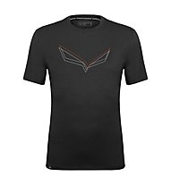 Salewa Pure Eagle Frame Dry M - T-Shirt- Herren , Black