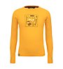 Salewa Pure Graphic Dry - Langarmshirt - Kinder , Yellow 