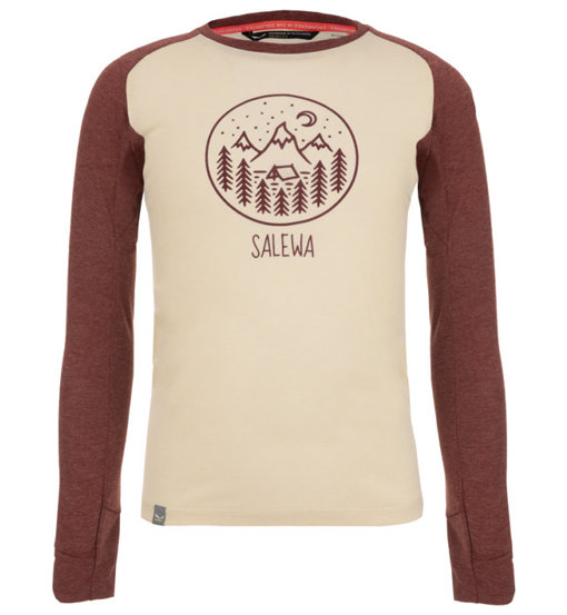 Salewa Pure Graphic Dry - maglia maniche lunghe - bambini. Taglia 164