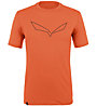 Salewa Pure Logo Amr Graph.M L/S - T-Shirt - Herren , Orange/Black