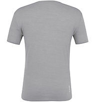 Salewa Pure Logo Pocket Am - T-shirt trekking - uomo, Light Grey/Dark Blue/White