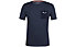 Salewa Pure Logo Pocket Am - Trekking-T-Shirt - Herren, Dark Blue/Dark Blue/White