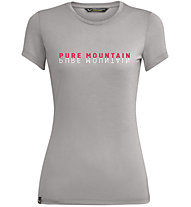 Salewa Pure Mountain Dry - T-Shirt - Damen, Light Grey/Pink/White