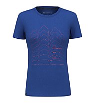 Salewa Pure Skyline Frame Dry W - T-shirt - donna, Blue