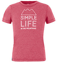 Salewa Simple Life Dri-Rel - T-Shirt - Kinder, Pink/White