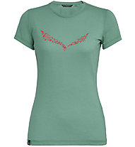 Salewa Solid Dri-Release - T-Shirt Bergsport - Damen, Green/Red