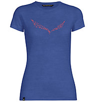 Salewa Solid Dri-Release - T-shirt trekking - donna, Blue/Red