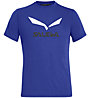 Salewa Solidlogo Dri-Release - T-shirt trekking - uomo, Light Blue/White/Black